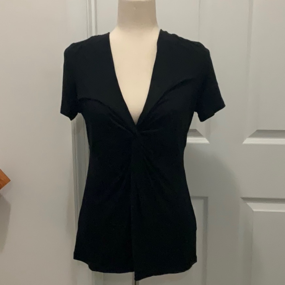 Catherine Melandrino Twisted Front Top
